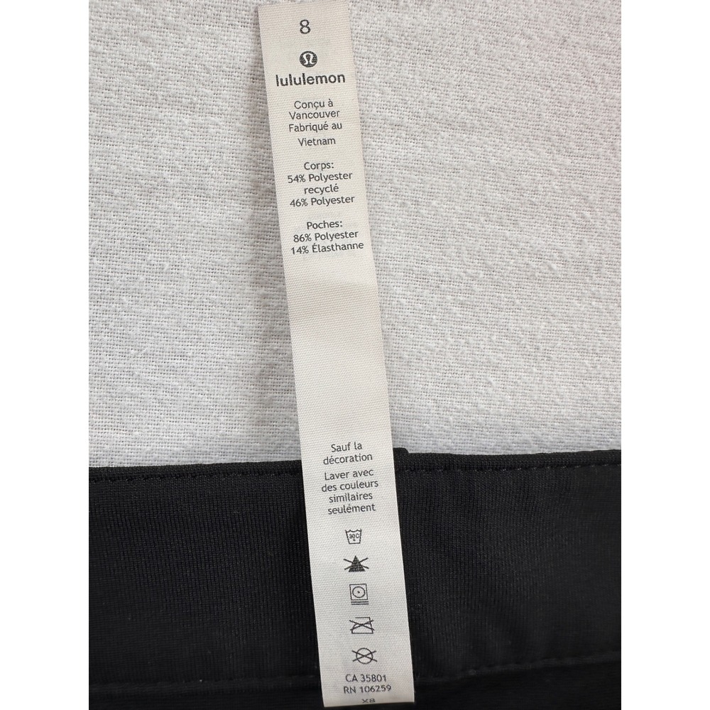 Lululemon City Sleek 5 Pocket High Rise Pants Womens 8 Black Excellent Condition - Picture 7 of 7